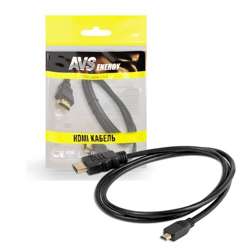 Кабель AVS HDMI(A)-microHDMI(D) HAD-71 1м кабель hdmi hdmi 1 0 м gold pe 4к 2к