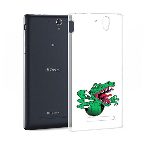 Чехол задняя-панель-накладка-бампер MyPads крокодил для Sony Xperia C3/C3 Dual Sim противоударный чехол задняя панель накладка бампер mypads череп в лампочке для sony xperia c3 c3 dual sim противоударный