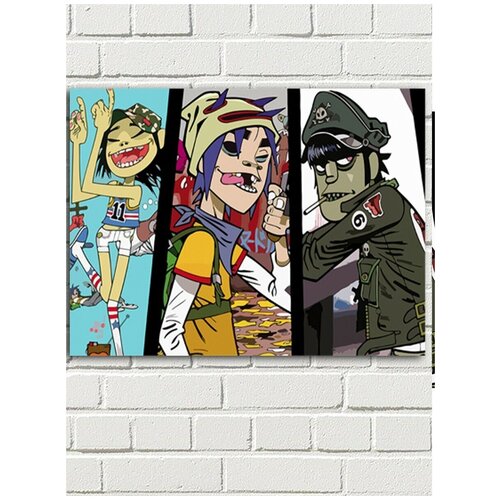 Картина по номерам музыка Gorillaz - 8644 Г 30x40 картина по номерам на холсте музыка gorillaz 8640 г 30x40