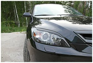 Накладки на передние фары (Реснички) Mazda 3 хэтчбэк 2003-2008
