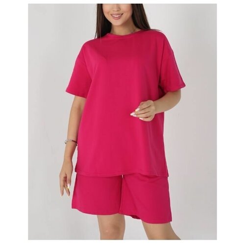 Спортивный костюм женский, малиновый, 2XL
