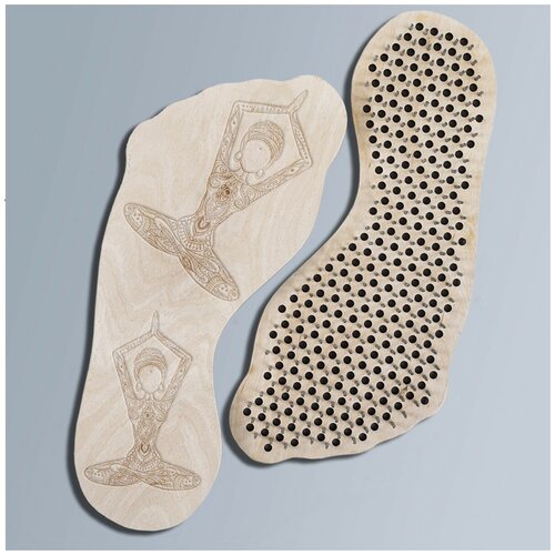 фото Доска с гвоздями садху для йоги / форма стопы (ноги) / будда - 3032 чакра