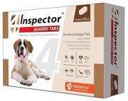 Inspector Quadro таблетки от блох и клещей, для собак более 16 кг, 4 таб.