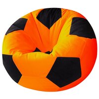 Кресло-мешок Винни-пуф МЯЧ велюр оранжевый с черным