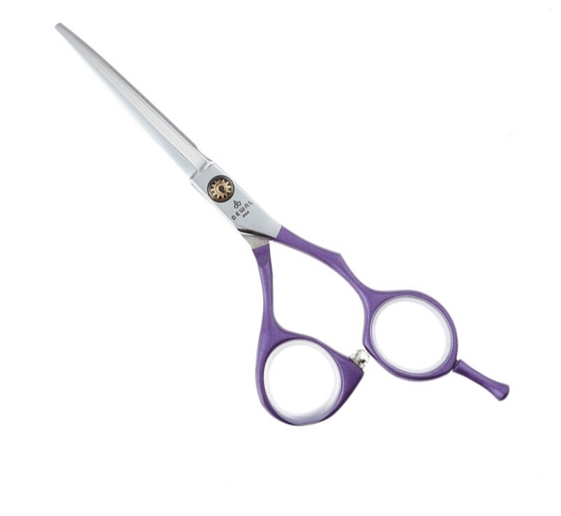 Парикмахерские ножницы DEWAL PRO COLOR STEP прямые эргономичные 5,5", фиолетовые ML55-PR