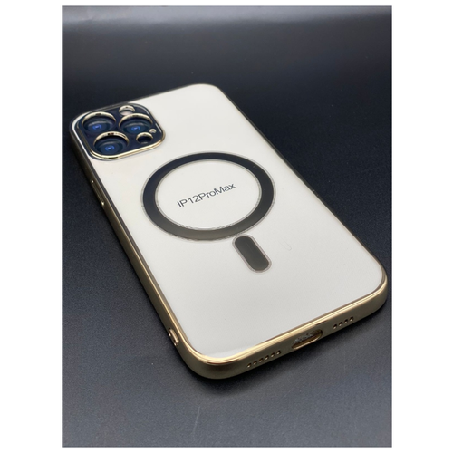 Чехол прозрачный с окантовкой и magsafe для iPhone 12 Pro Max/iPhone 12 про макс/Magsafe/Чехол прозрачный силиконовый чехол iphone 12 12 pro