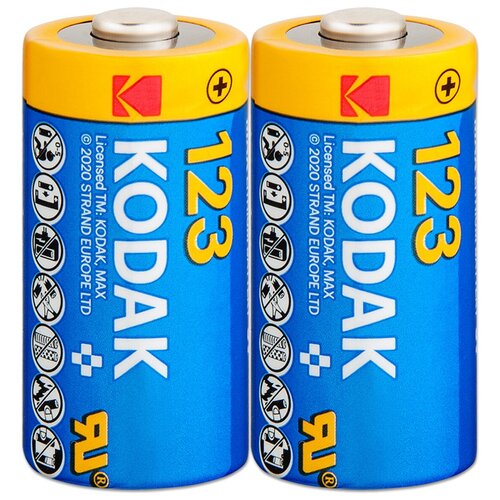 Батарейка Kodak CR123 (CR123A) 3V, 2 шт. батарейка cr123a 3v smartbuy