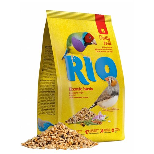 RIO Корм для экзотических птиц, основной рацион, 1 кг rio арахис в сетке для подкармливания птиц в природе 150г