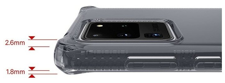 Чехол антибактериальный ITSKINS SPECTRUM CLEAR для Samsung Galaxy S20 Ultra дымчатый - фото №4
