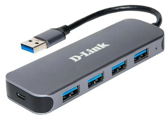 Разветвитель USB 3.0 D-Link DUB-1341/C2A 4 х USB 3.0 USB Type-C черный