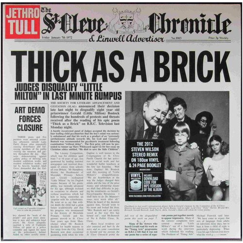 Jethro Tull Виниловая пластинка Jethro Tull Thick As A Brick jethro tull виниловая пластинка jethro tull thick as a brick thick as a brick 2