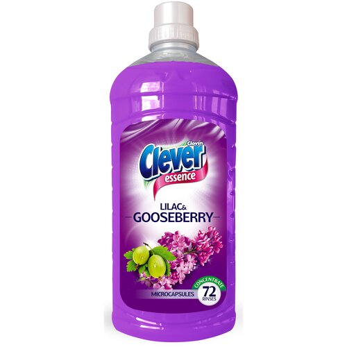 Clovin Clever Essence Lilac  & Gooseberry Концентрированный ополаскиватель для белья Сирень и Крыжовник 1,8 л на 72 стирки
