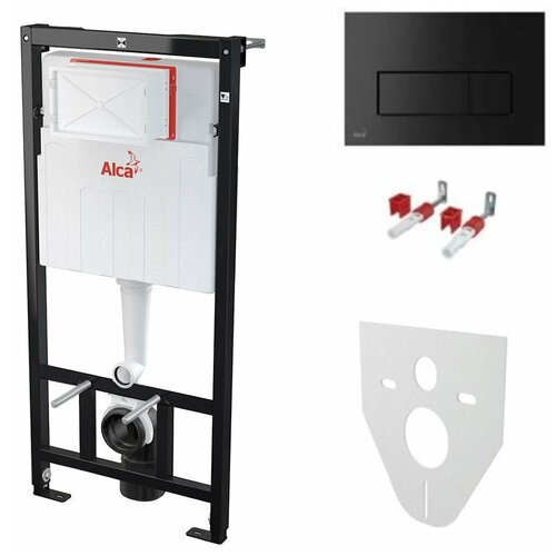 Инсталляция AlcaPlast AM101/1120 (4в1)+M578 прямоугольная черный/матовый + M91