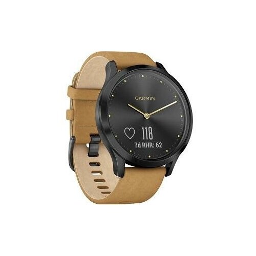 Garmin Умные часы Garmine Vivomove HR Premium Onyx Black with Tan Suede Band 010-01850-10 2827900₽
