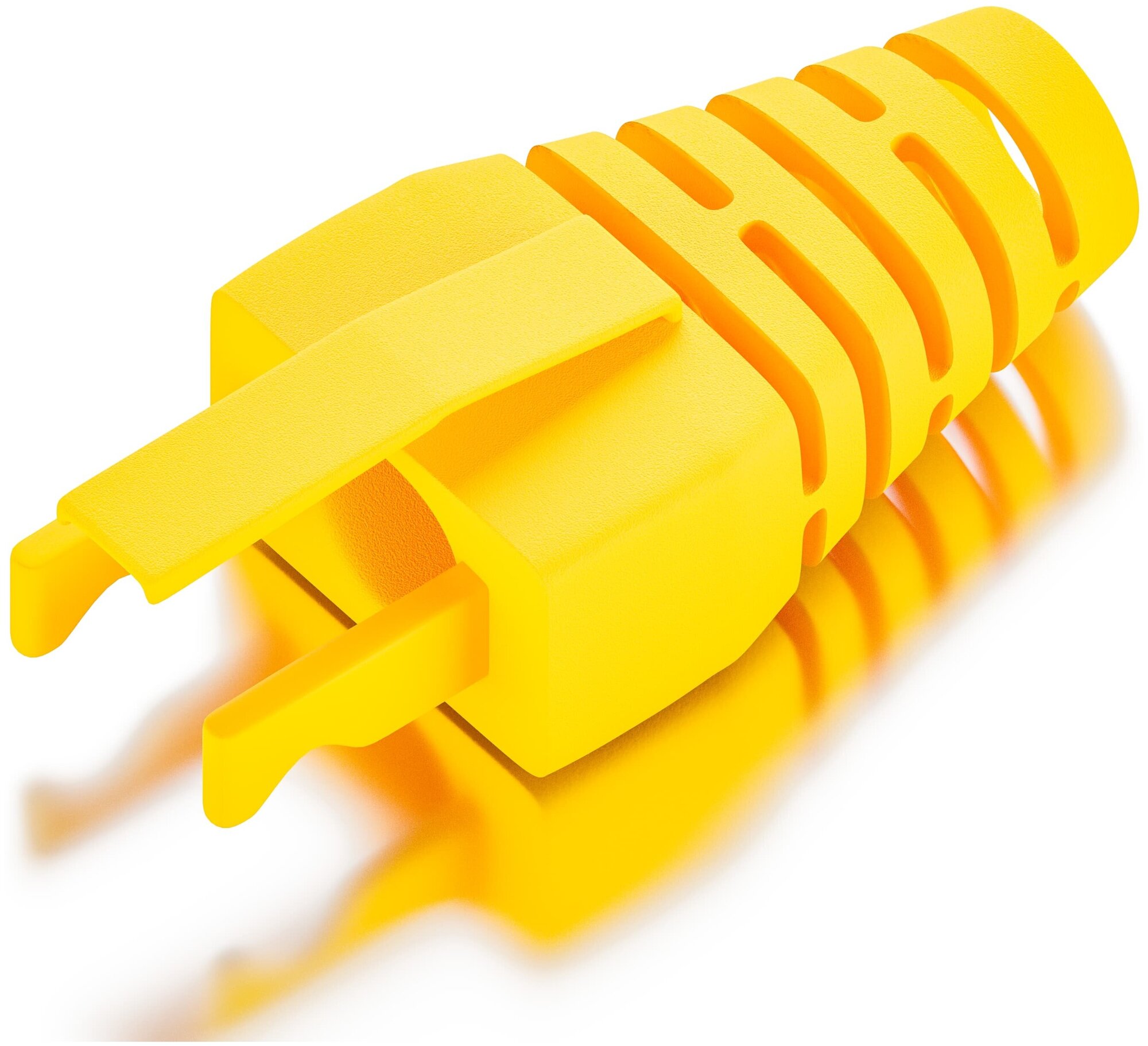 GCR Колпачок для коннектора 8p8c RJ-45 5кат изолирующий желтый (10шт) диаметр кабеля: 5.0-5.5 мм