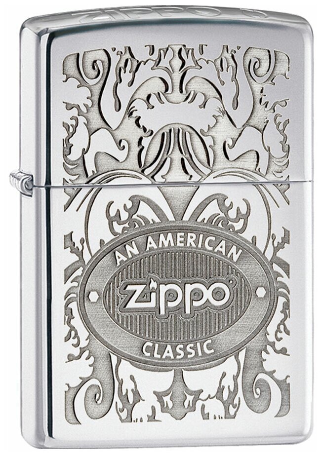 Зажигалка бензиновая Zippo 24751 American Classic High Polish Chrome - фотография № 7