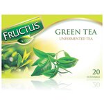 Чай в пакетиках FRUCTUS (Фруктус) Classic Green Tea неферментированный зеленый китайский, Сербия, 20 шт - изображение