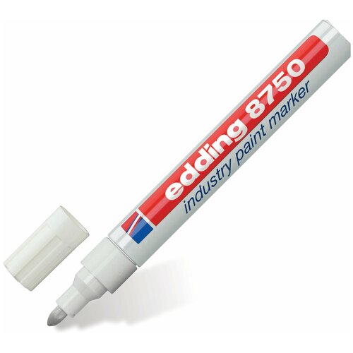 Маркер-краска лаковый (paint marker) EDDING 8750, комплект 3 шт, белый, 2-4 мм, круглый наконечник, алюминиевый корпус, E-8750/49 маркер краска edding e 8750 1 комплект 2 шт