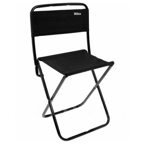 фото Стул складной со спинкой пс2, 38,5 х 36,5 х 64,5 см, чёрный стул для дачи / стул для охоты / стул для рыбалки / стул для туризма nika