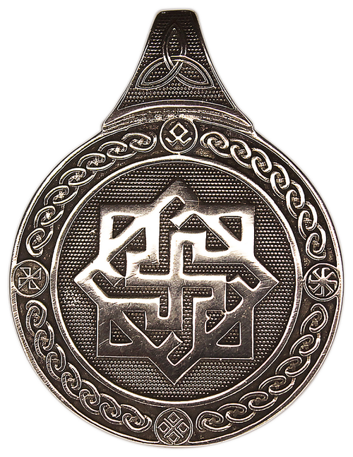 Славянский оберег, подвеска Первый Сувенирный Заводъ, серебряный, черный