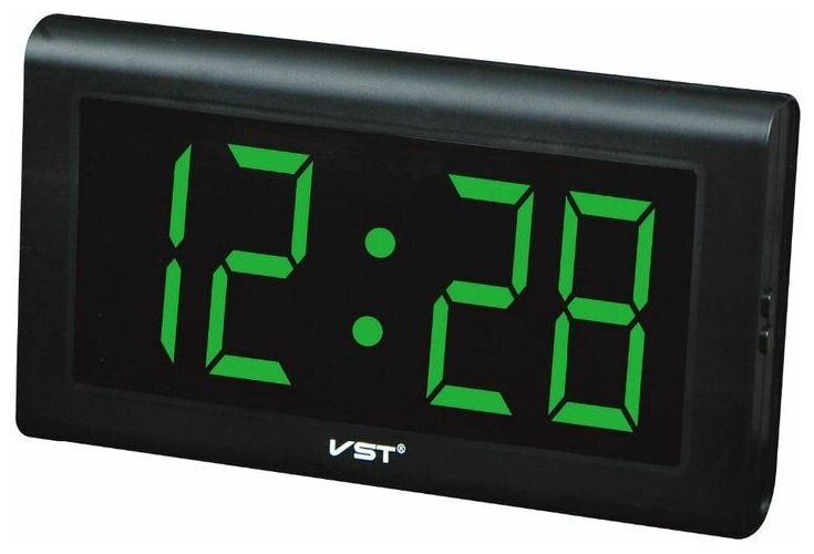 Сетевые часы VST795-4 220В зел. цифры+USB кабель