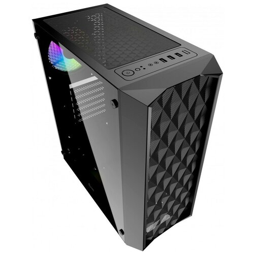 Корпус Powercase Diamond Mesh LED Black (CMDM-L1) корпус atx powercase cmdm l1 без бп чёрный