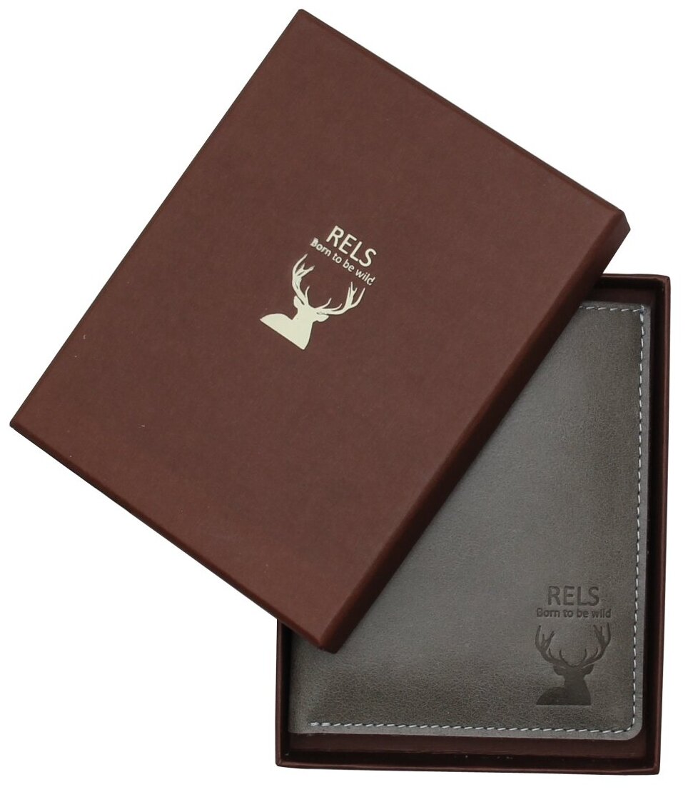 Обложка для автодокументов RELS, серый — фото 1