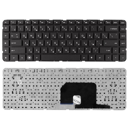 Клавиатура для ноутбука HP Pavilion DV6-3000 DV6-3100 Series Плоский Enter Черная без рамки PN AELX8700310 1423₽
