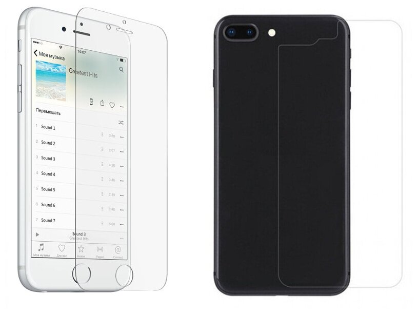 Пленка гидрогелевая LuxCase для APPLE iPhone SE 2020 0.14mm Front and Back Transparent 86039 - фото №8