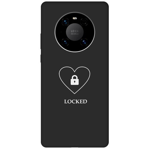Матовый чехол Locked W для Huawei Mate 40 Pro / Хуавей Мейт 40 Про с 3D эффектом черный