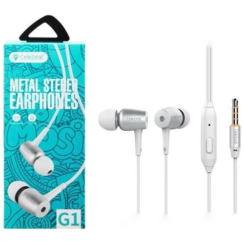 Наушники с микрофоном Celebrat G1 12м белые 39000₽
