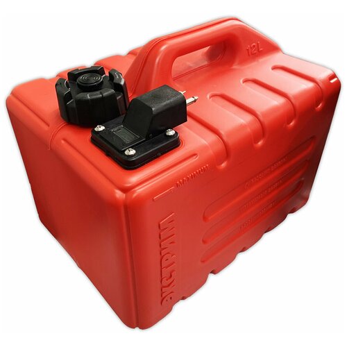 Топливный бак Экстрим для лодки и катера 12л с коннектором для Yamaha / Лодочный бак 12 литров (переносной)