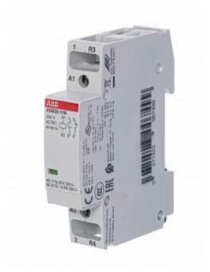 ESB20-11N-06 Контактор модульный (20А АС-1, 1НО+1НЗ), 230В AC/DC ABB, 1SBE121111R0611 - фотография № 4