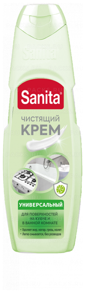 Средство чистящее Sanita Унисерсальное зеленый чай и лайм, 600 мл - фото №3