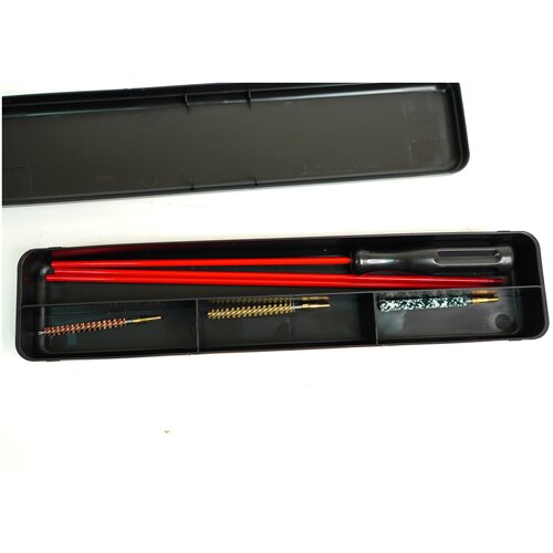 Набор для чистки кал. 4,5 мм, металл. шомпол +3 ерша, пластик. пенал