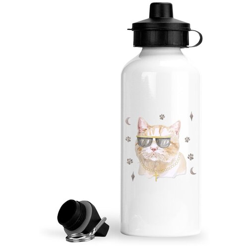 Спортивная бутылка Кошки Манчкин в солнечных очках спортивная бутылка кошки манчкин королева