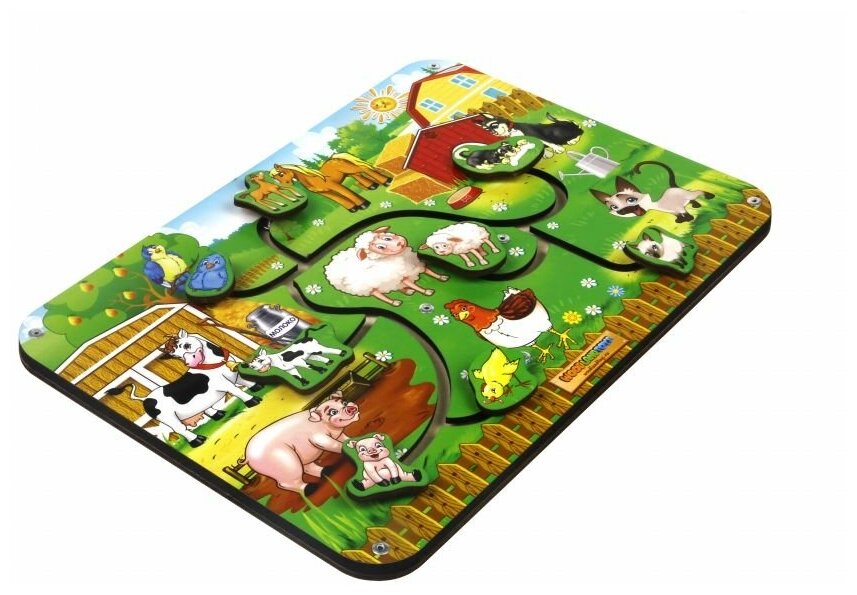 Развивающая игрушка Woodlandtoys Лабиринт Пара. Животные 19,5*27,5 114101