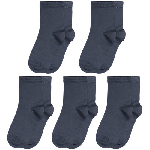 Комплект из 5 пар детских носков LORENZLine темно-серые, размер 10-12