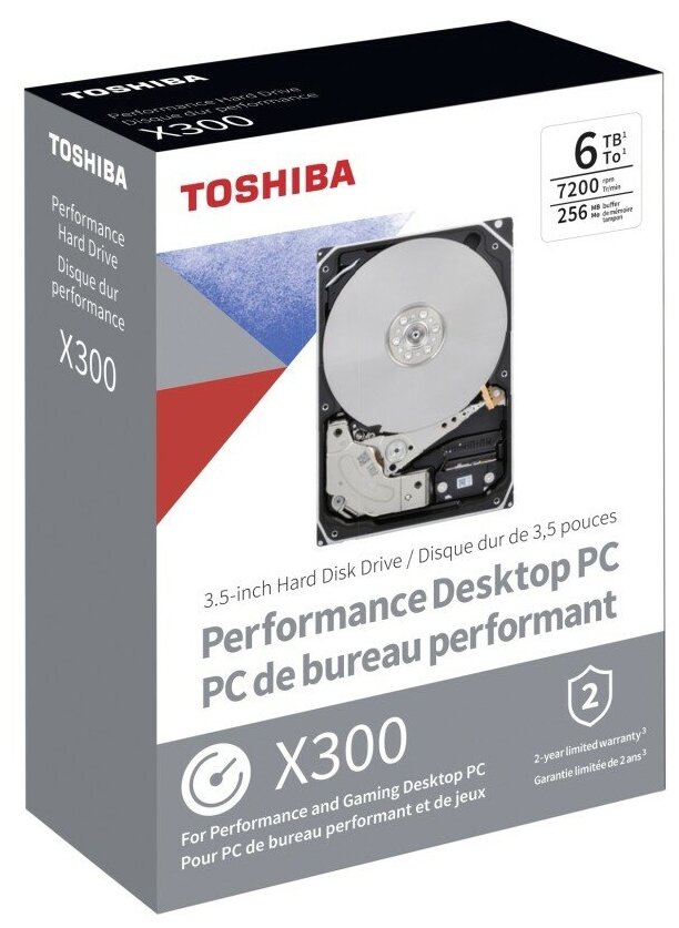 Жёсткий диск 6Tb Toshiba X300 Performance HDWR460EZSTA SATA-III 7200rpm 256Mb 35 Rtl