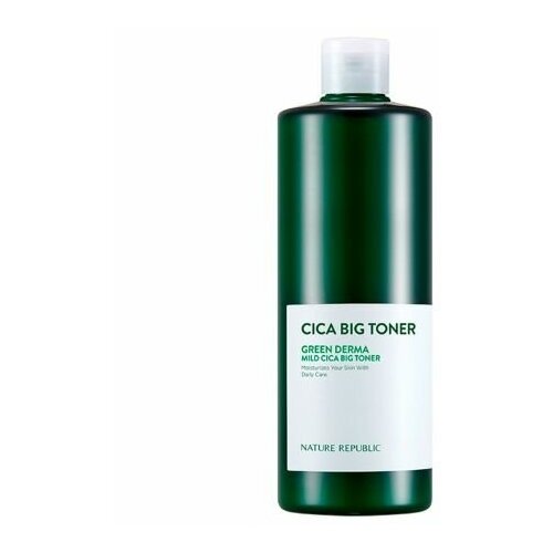 Nature Republic Cica Big Toner Green Derma Mild Восстанавливающий тонер для лица с центеллой, 500 мл