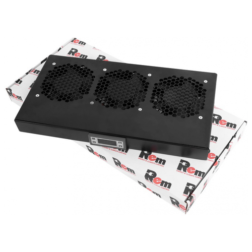 Модуль вентиляторный 19 1U, 3 вентилятора, регул. глубина 200-310 мм с контроллером, черный R-FAN-3K-1U-9005 модуль вентиляторный 3 вентилятора с терморегулятором чёрный r fan 3t 9005