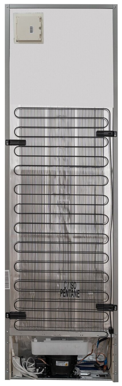 Холодильник Schaub Lorenz SLU S379L4E, белое стекло, двухкамерный, No Frost, зона свежести, ионизация