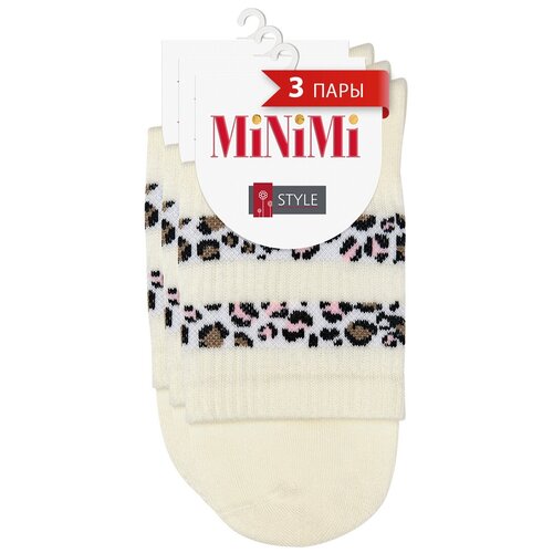 Носки MiNiMi, 3 пары, размер 39-41 (25-27), кремовый носки minimi 3 пары размер 39 41 25 27 белый