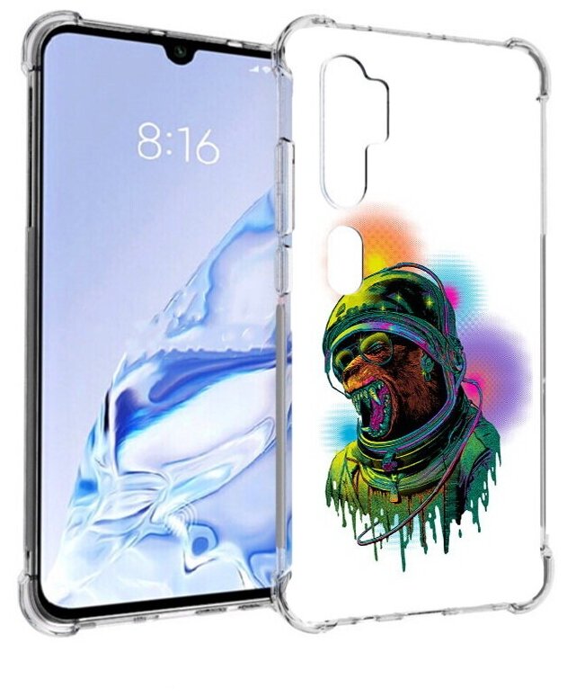Чехол задняя-панель-накладка-бампер MyPads медведь космонавт для Xiaomi Mi Note 10/Mi Note 10 Pro/Mi CC9 Pro противоударный