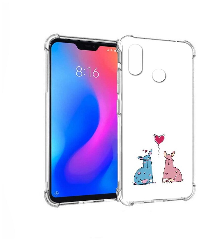 Чехол задняя-панель-накладка-бампер MyPads Лама любовь для Xiaomi Redmi 6 Pro/Xiaomi Mi A2 Lite противоударный