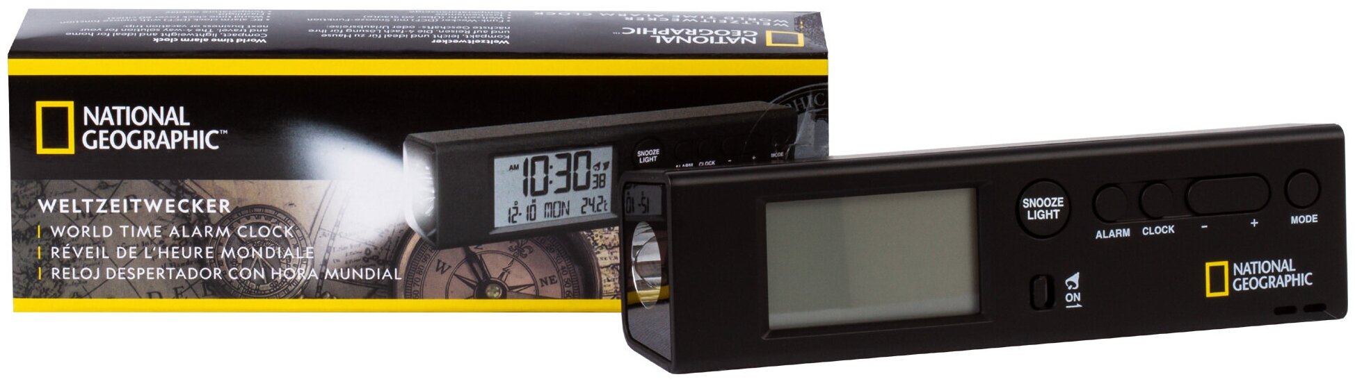 Часы Bresser National Geographic World Time с термометром и фонариком - фотография № 11