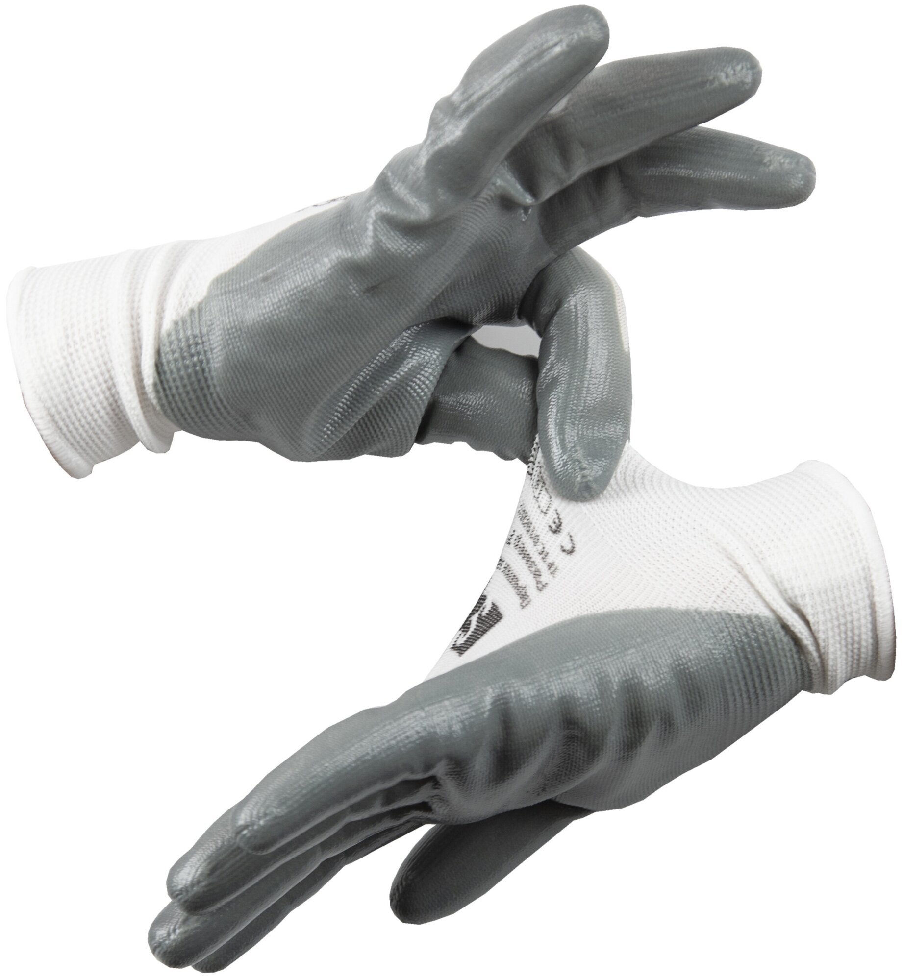 Перчатки рабочие защитные с нитриловым покрытием Polluks 6 ПАР, размер 9 - фотография № 4