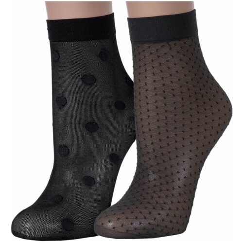 фото Женские носки conte укороченные, вязаные, 20 den, размер 23-25, черный