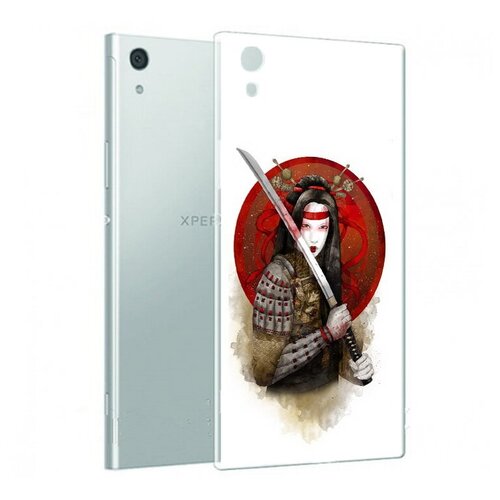 Чехол задняя-панель-накладка-бампер MyPads рисованная девушка с катаной для Sony Xperia XA/XA Dual 5.0 противоударный