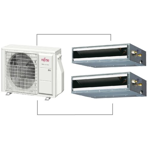 Fujitsu AOYG18KBTA2/ARXG09KLLAPх2 мультисплит-система на две комнаты (без пультов)